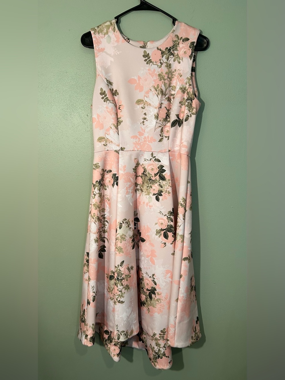 Calvin Klein Sleeveless Pink Floral A-Line Dress Women’s 8